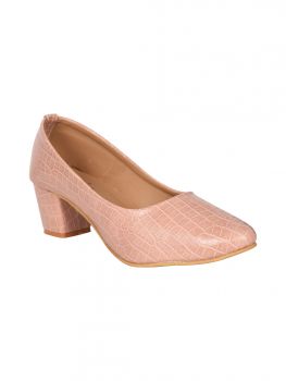 Ajanta Peach Color Synthetic Shoe Sl0745-5