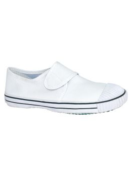 Blue canvas school shoes store