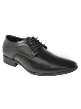Ajanta Men Black Formal Shoe with Textured Upper DB0524