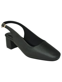 Ajanta Women Black Block Heel Mule Sandal LB0966