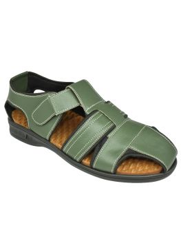 Ajanta Olive Green Formal Sandal for Men GB0767