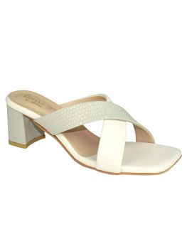 Ajanta Women Silver Block Heel Open Toe Sandal ML0858
