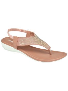 Ajanta Girls Peach Embelished Sandal TB0607
