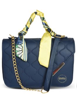 QIARRA Women's  Blue Sling Bag