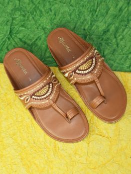Ajanta Mens Tan Ethnic Sandal CG1122