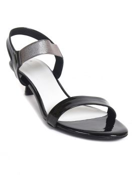 Women Black Solid Heel Sandals LB0828