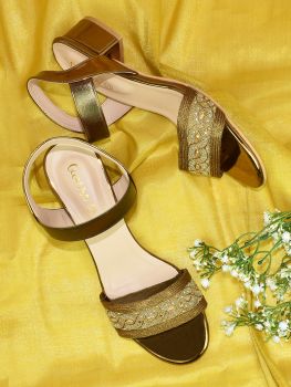 Ajanta Women Copper Heel Sandal LB0938