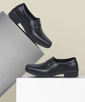 AJANTA Mens Black Formal Shoe PG0410
