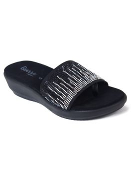 QIARRA Black Sandal for Women (ML0745)
