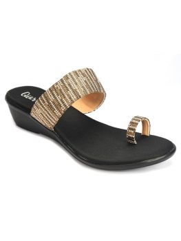 Qiarra Golden Sandal for Women (CL0839)