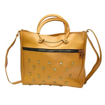 Ajanta Women's Hand Bag-Yellow